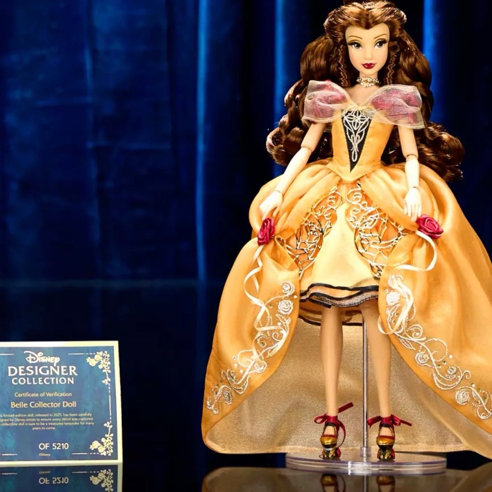 Disney Designer Belle Doll with Gold and Pink Gown